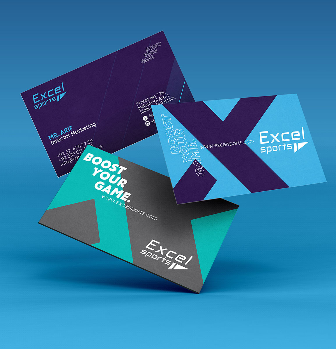 Excel Sports Branding & Stationery Design